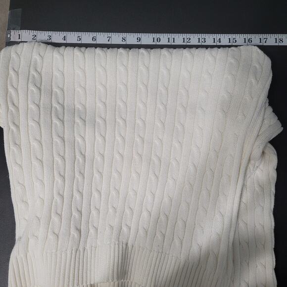 Croft & Barrow Womens Cable Knit Sweater Size L University Holiday Prep Academia - Picture 6 of 8